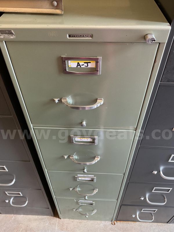 Green 4 drawer filing cabinet