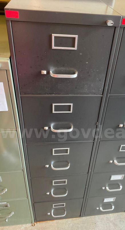 Dark grey 5 drawer filing cabinet