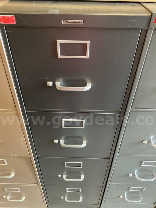 Dark grey 4 drawer filing cabinet