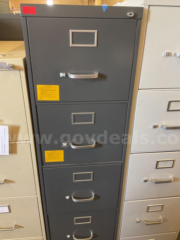 Dark grey 5 drawer filing cabinet