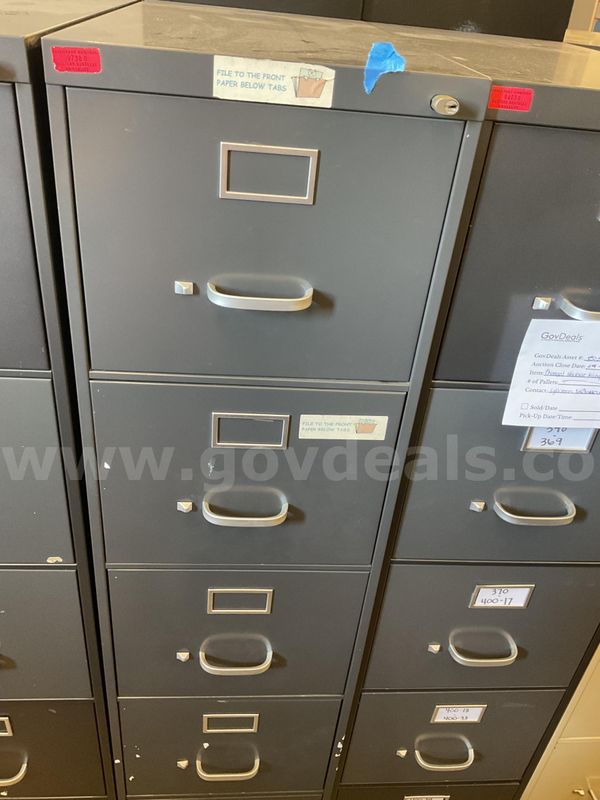 Dark grey 5 drawer filing cabinet