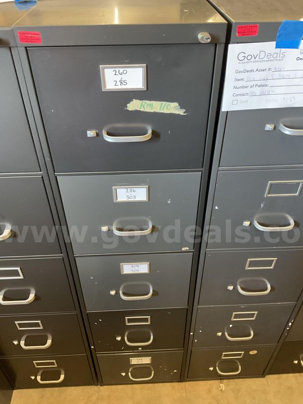 Dark grey 5 drawer filing cabinet