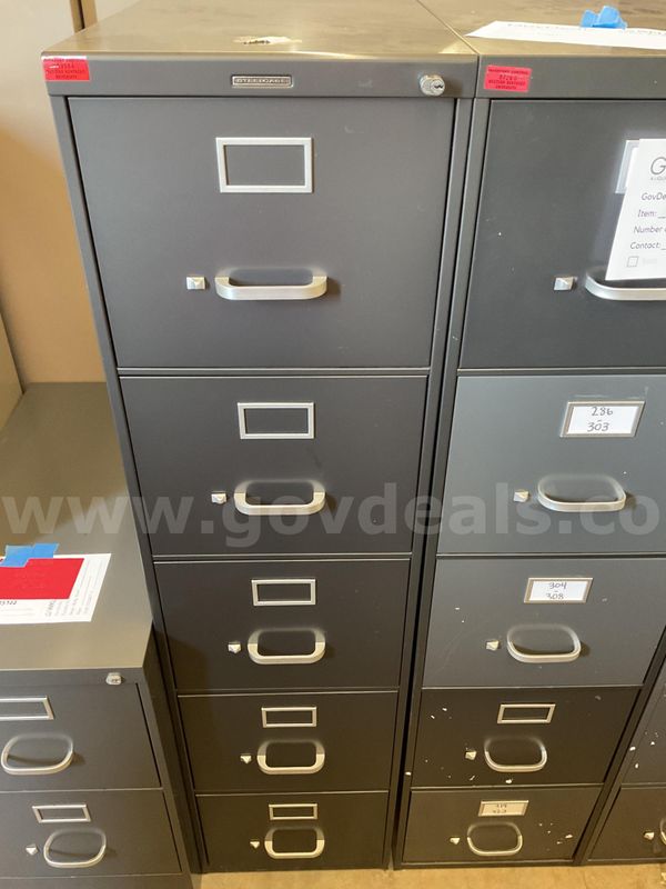 Dark grey 5 drawer filing cabinet