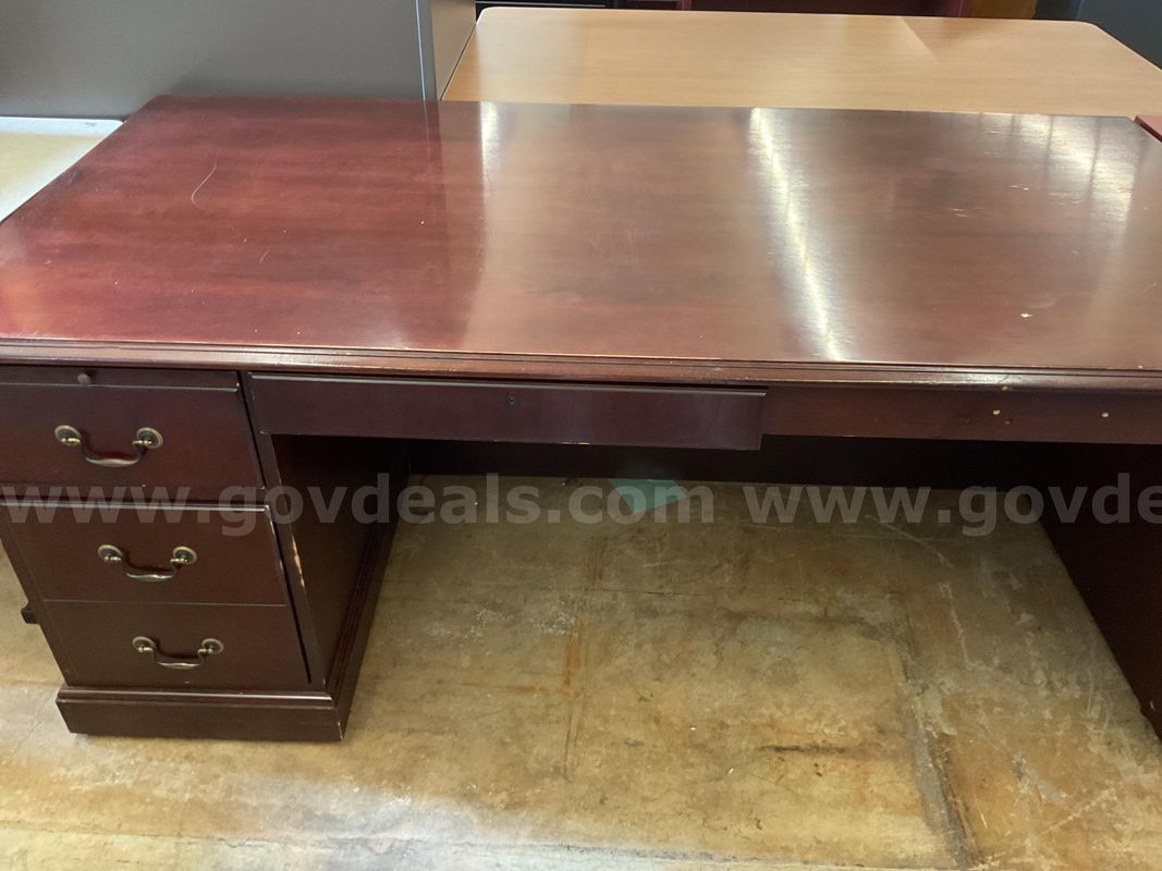 Brown wooden desk