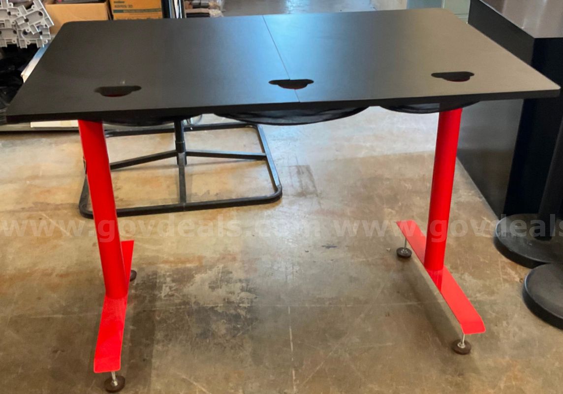 Black and Red Rolling Table
