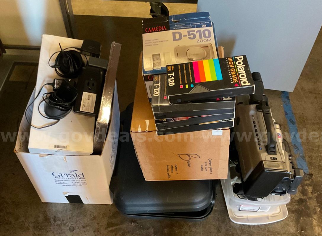 Lot of Assorted Video Cameras, Camcorders & Camera Accessories
