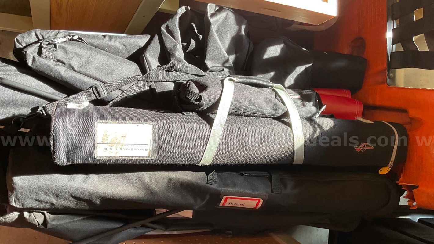 Lot of Black Zippered Canvas Carrying Cases