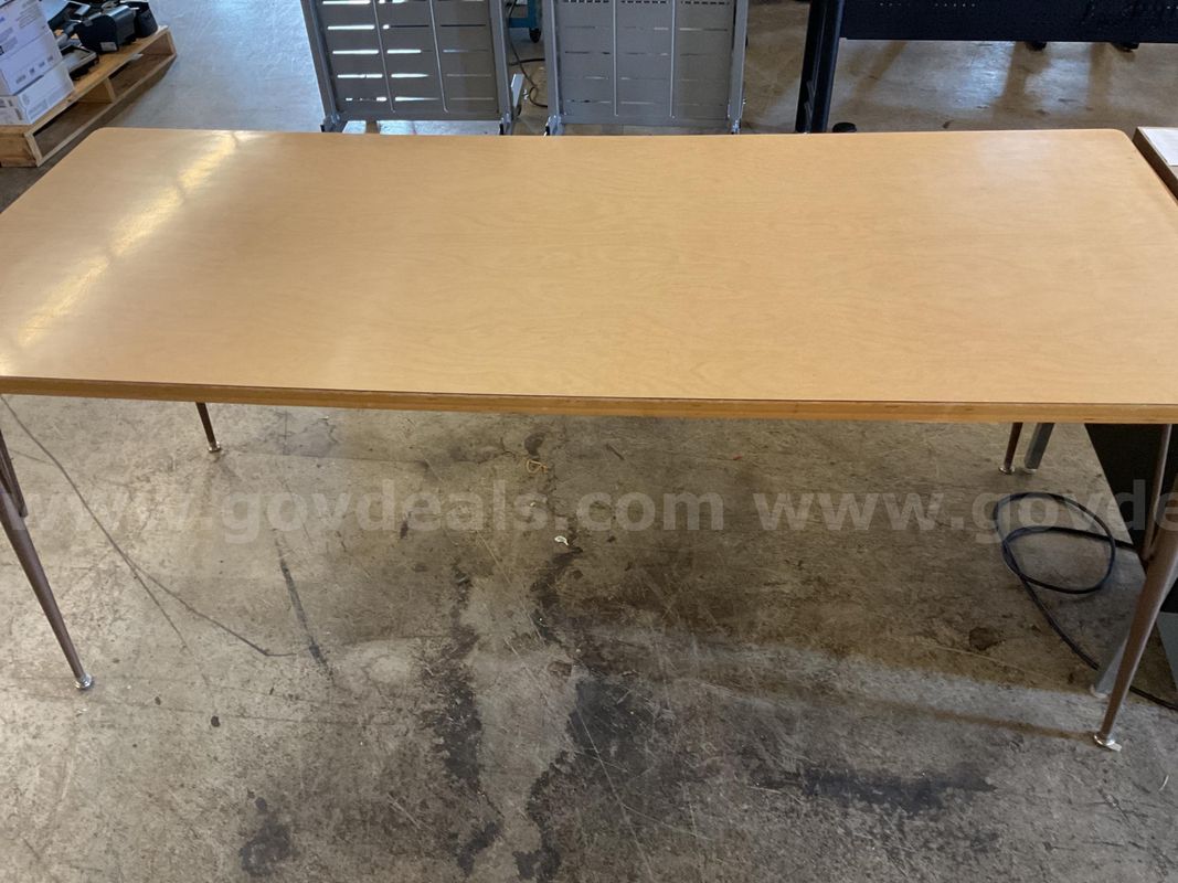 A long wooden table