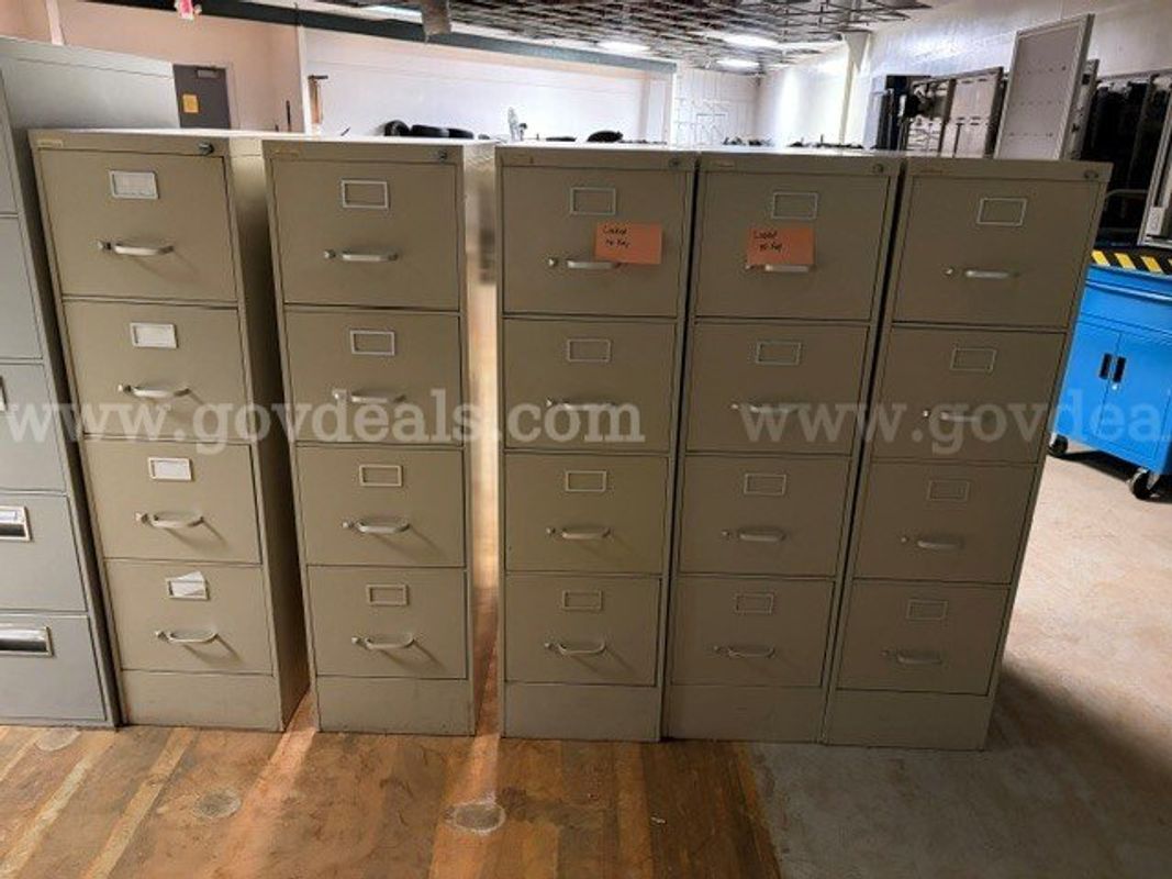 4 Drawer Metal Storage Filing Cabinets (Lot of 13)