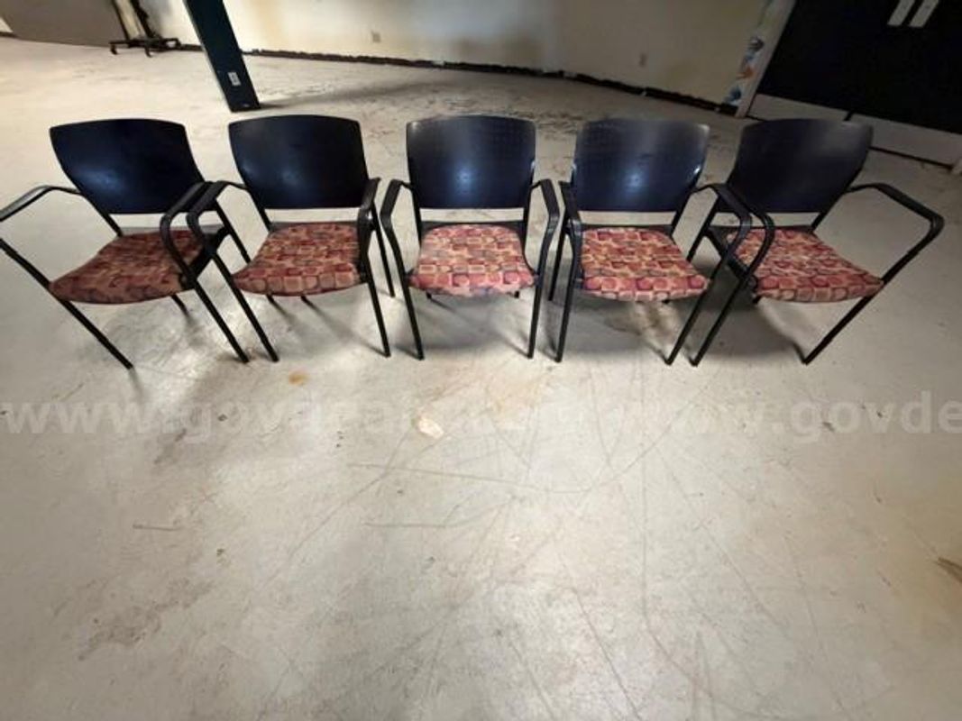 Stackable Upholstered Chairs (Lot of 5)