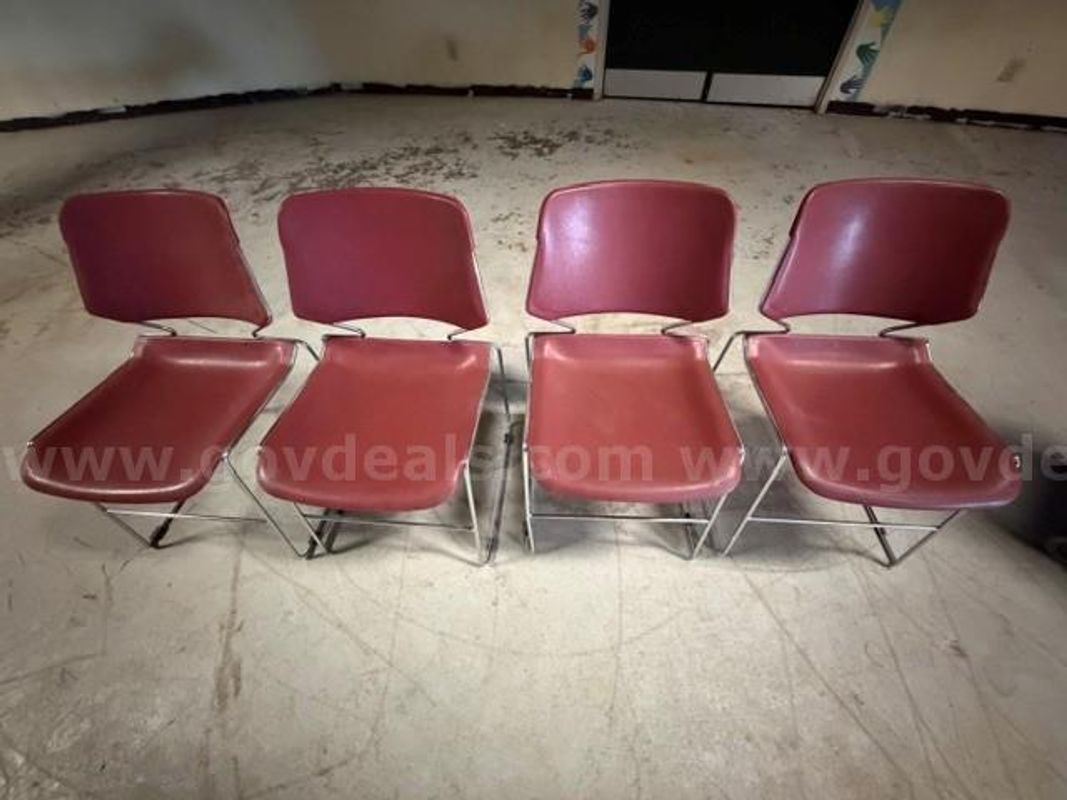 Stackable Krueger Branded Chairs (Lot of 4)