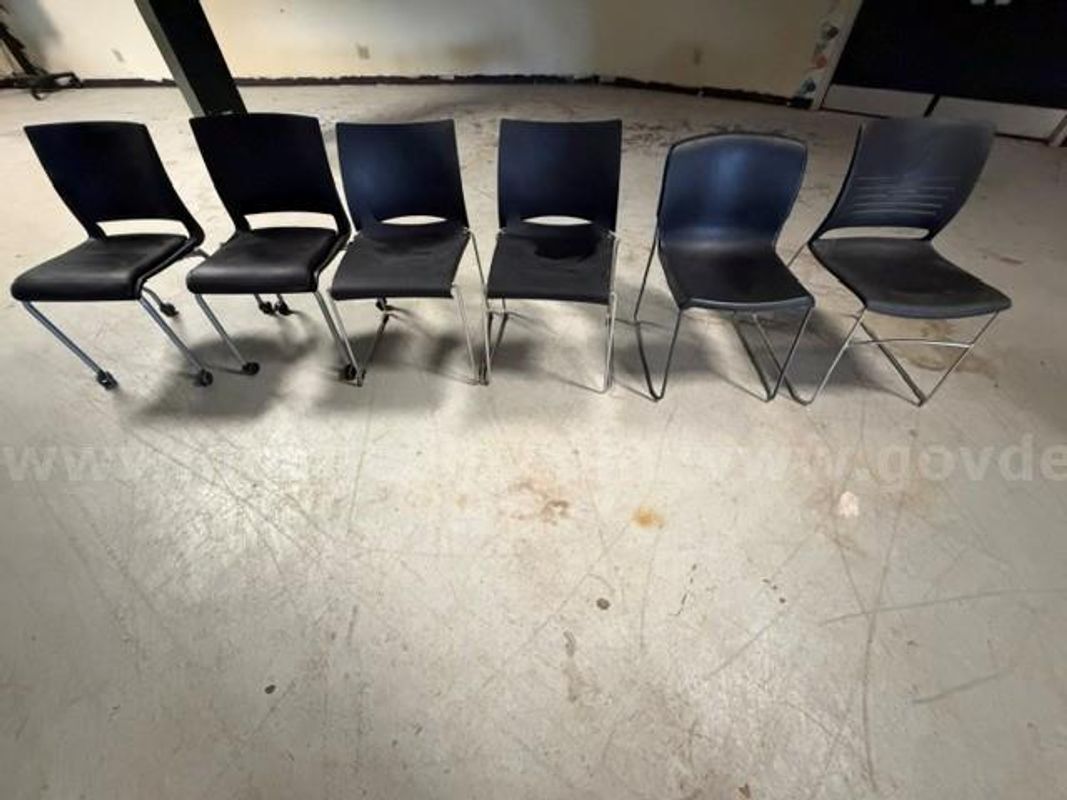 Black Chairs, Variety of Styles (Lot of 6)