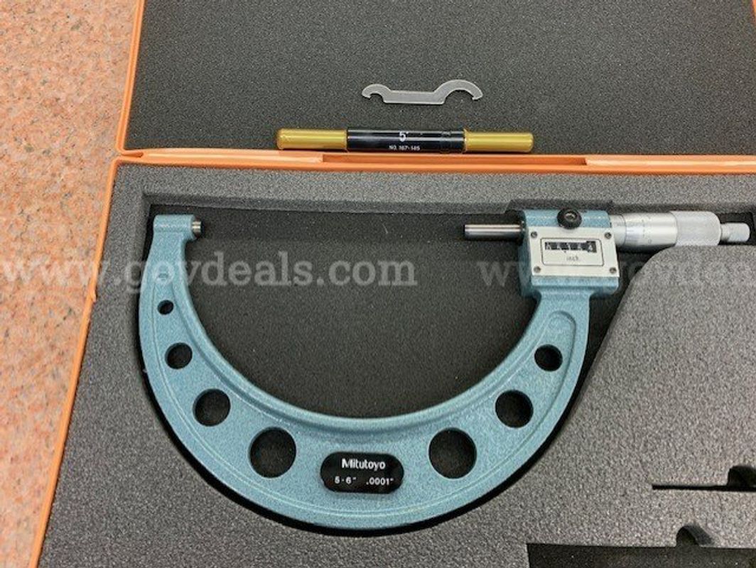 Mitutoyo 193-216 Outside Micrometer – 5" to 6" Measuring Range
