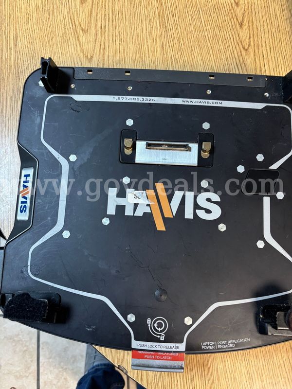 Lot of (2) Havis Dell Pro Rugged Laptops and Docking Stations
