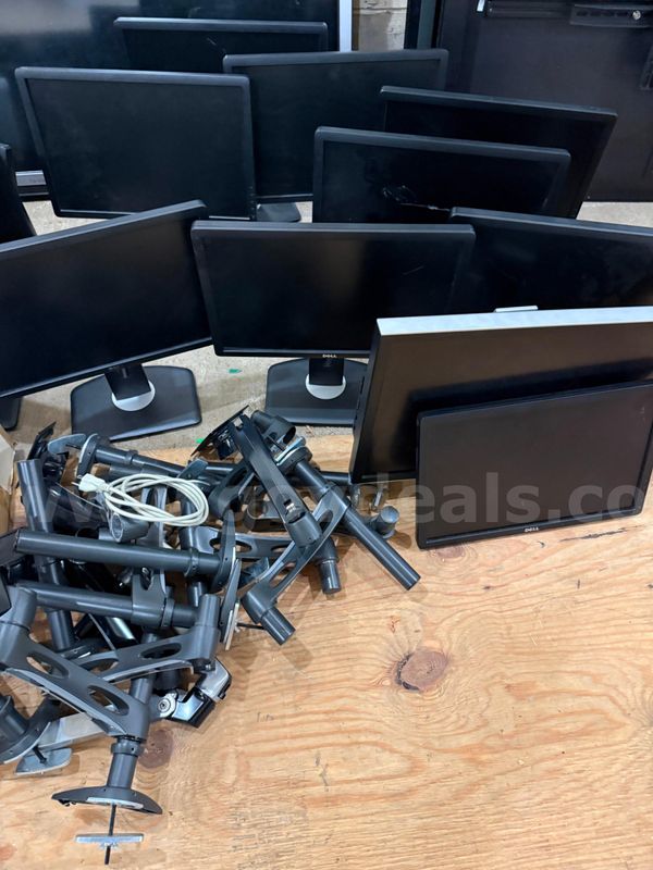 One lot of monitors & arms