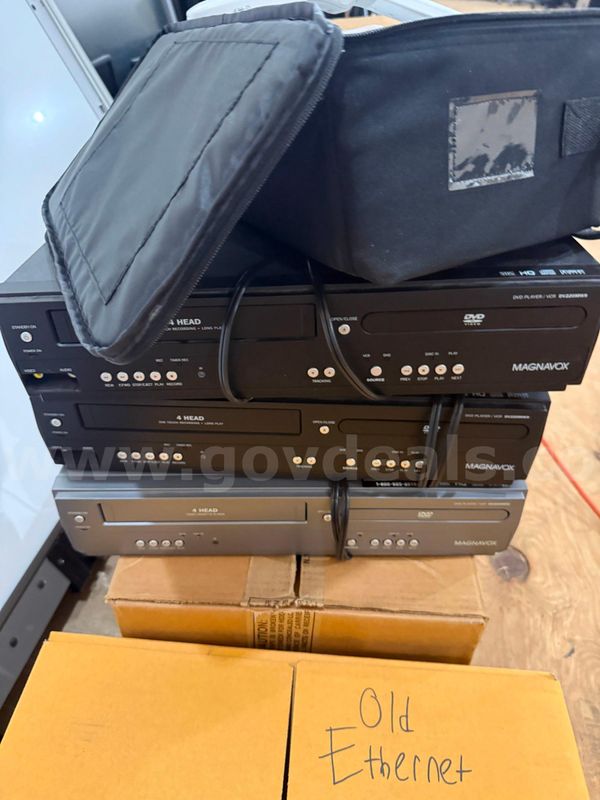 One lot of miscellaneous cables, vcr's, wolfvision equipment, epson projectors