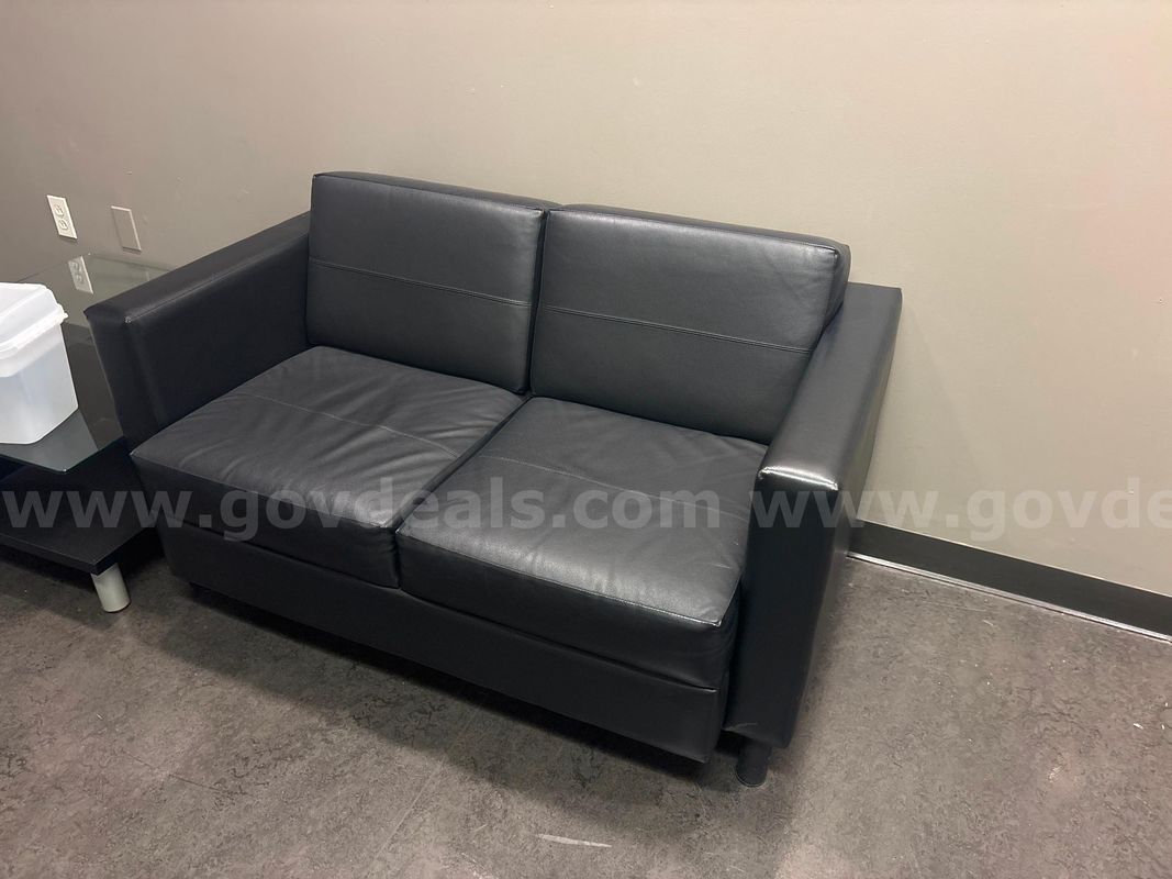 Black loveseat