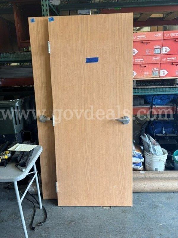 Solid Wood Door with False Knob, Some Minor Damage