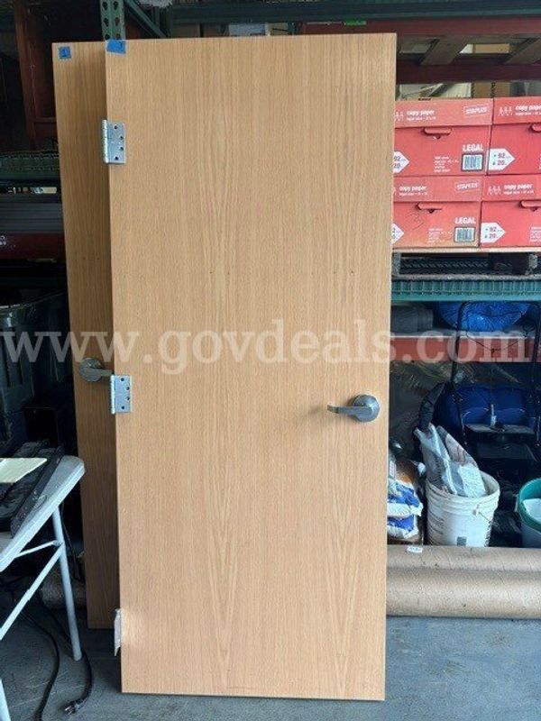 Solid Wood Door with False Knob, Some Minor Damage