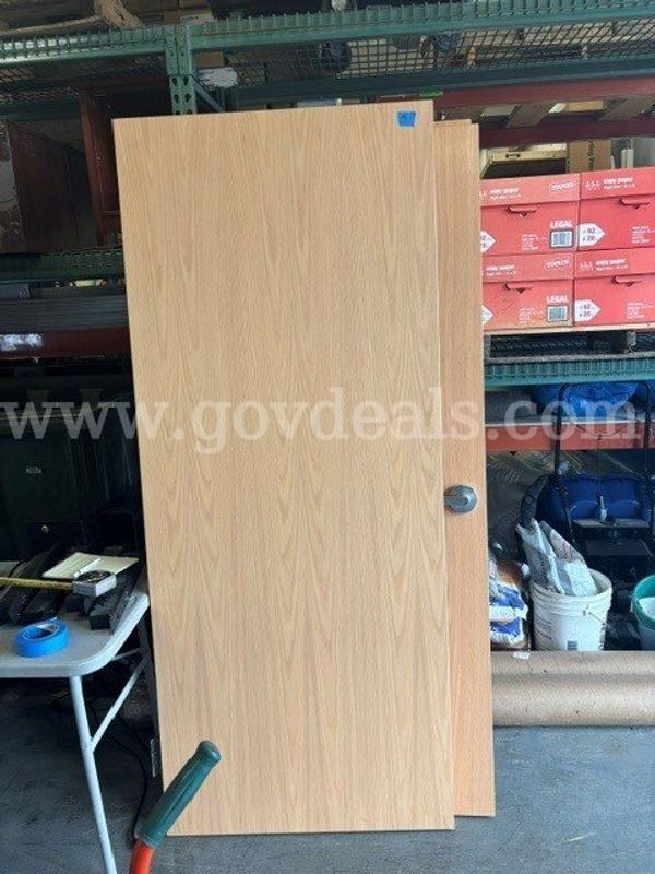 Solid Wood Door with False Knob, Some Minor Damage