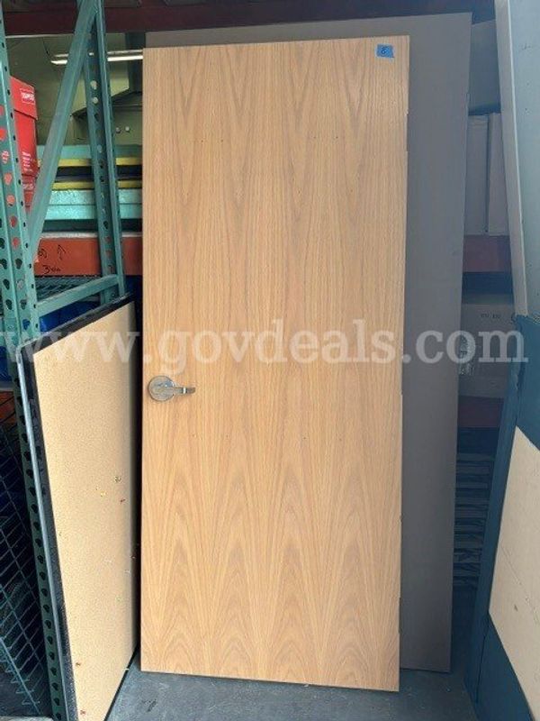Solid Wood Door with False Knob, Some Minor Damage