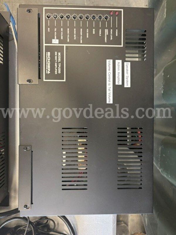 Intercom Equipment (2 x 2 x Bogen TPU250, 250 Watt Amplifiers, Valcom V-2006A Audio Control Module, and MP945-D Router)