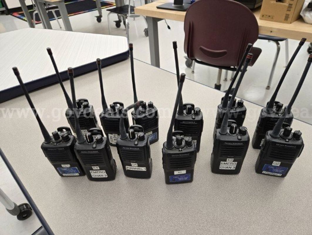 Lot of 12 Vertex Multichannel 2-Way Radios with Charging Bases