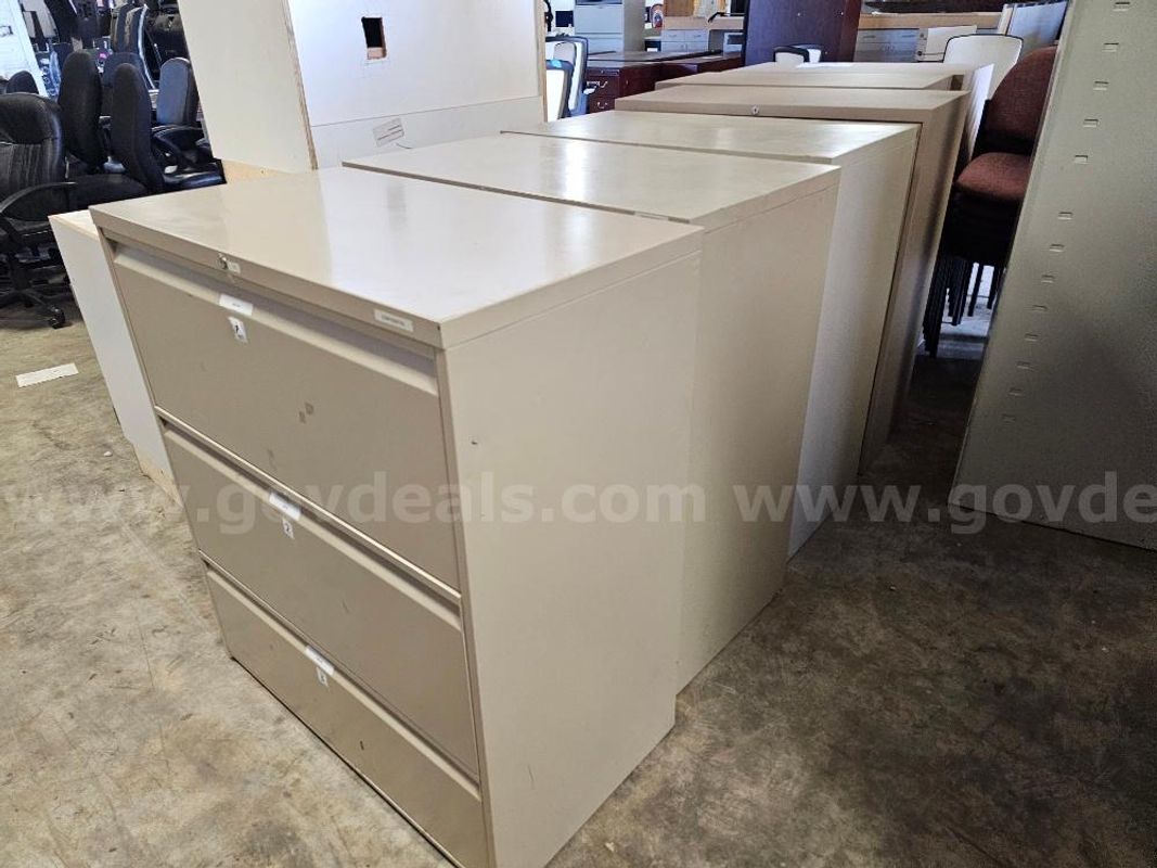 (6) 3-drawer lateral filing cabinets
