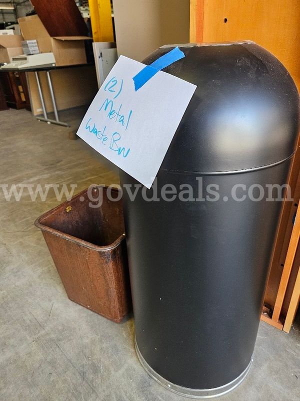 (2) Trash bins (metal)