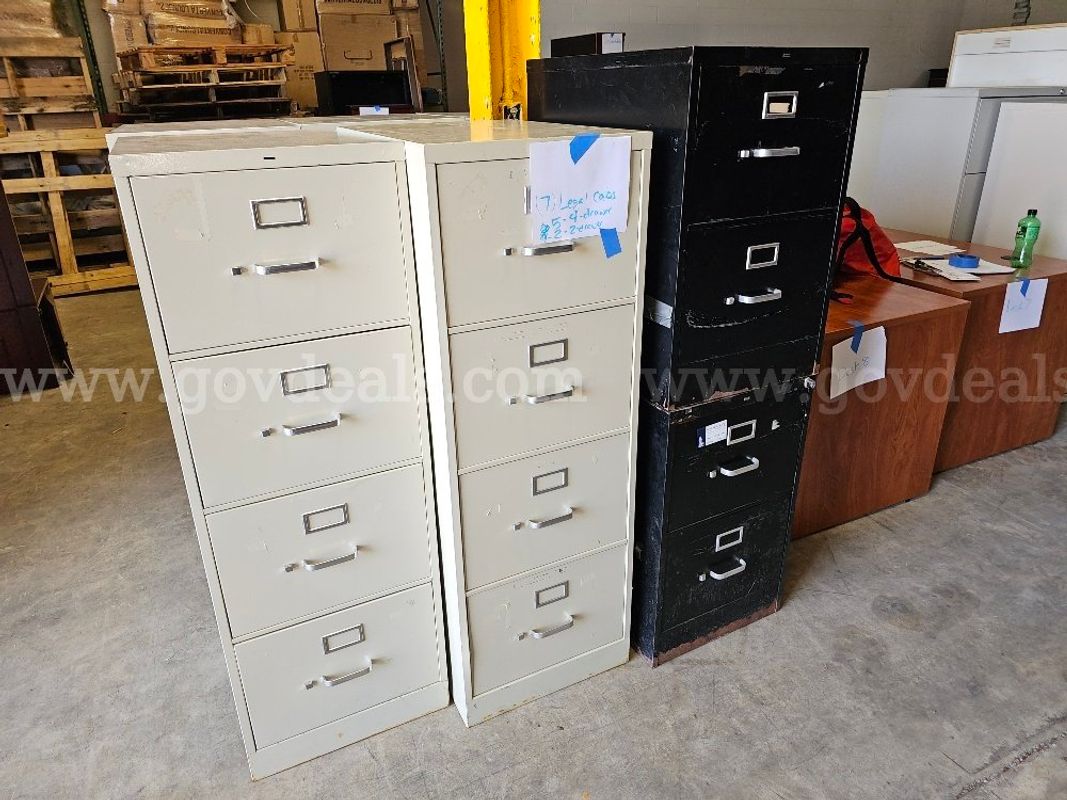 (7) Legal-sized File Cabinets - (INCL (2) 2-drawer & (5) 4-drawer)