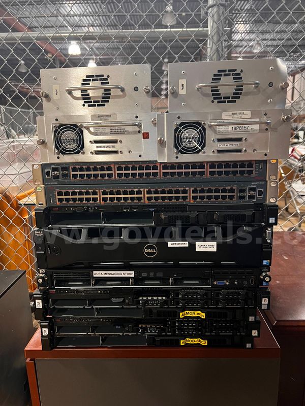 Lot of servers, network switches, and PSUs as ELECTRONIC SCRAP