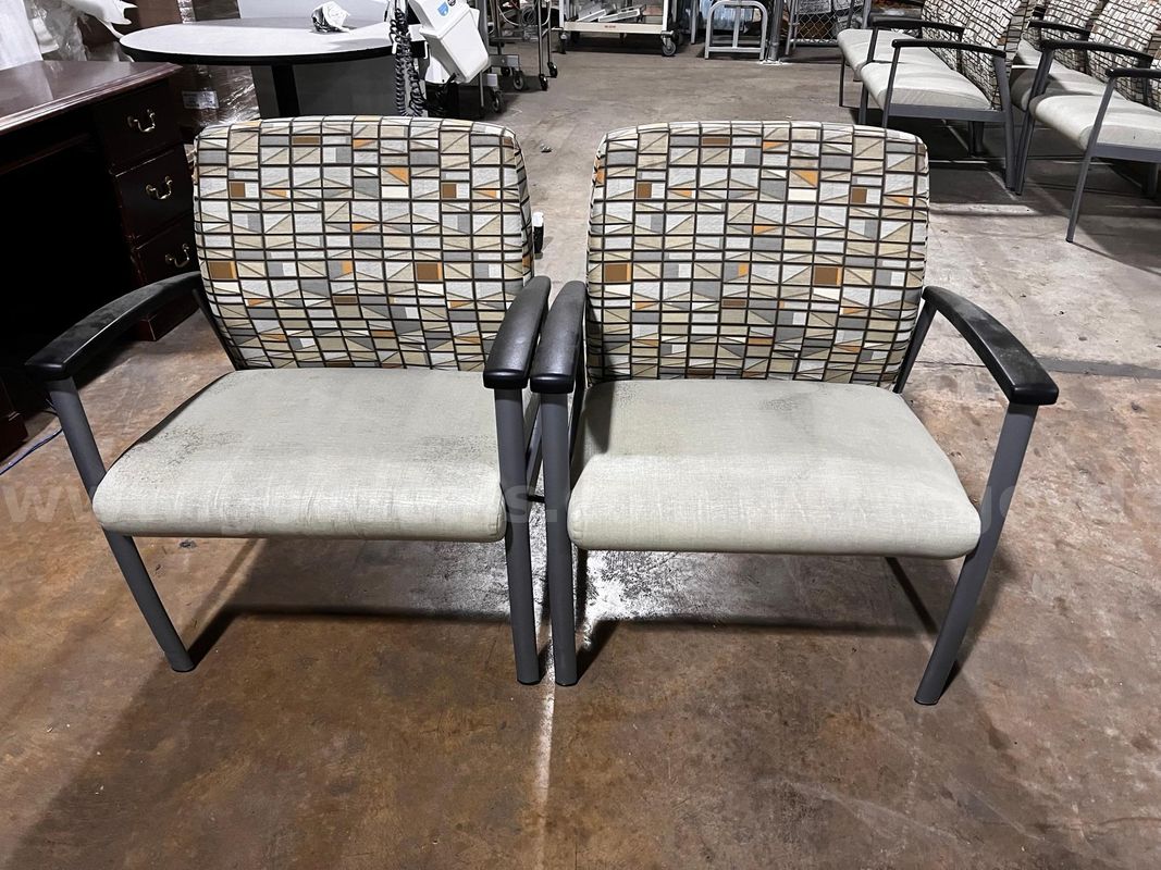 2 Waiting Room Attached Chairs