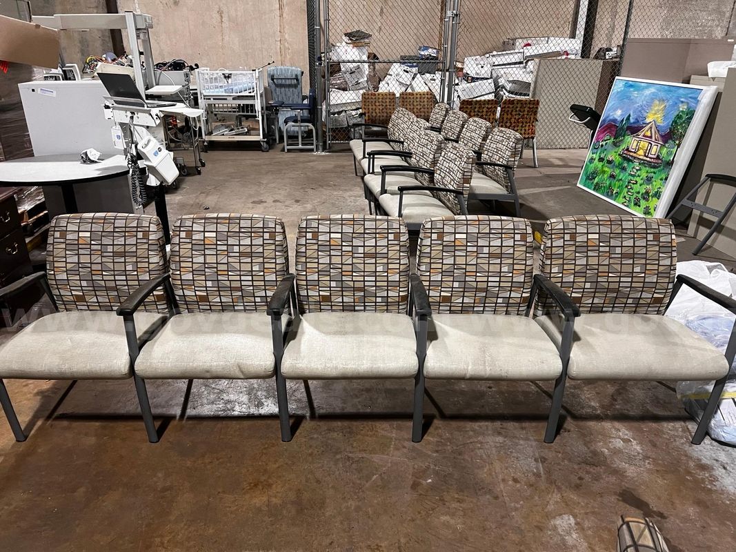 5 Waiting Room Attached Chairs