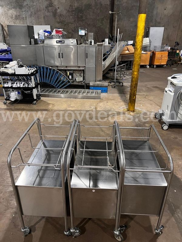 Lot of 3 Stainless Steel Basinets