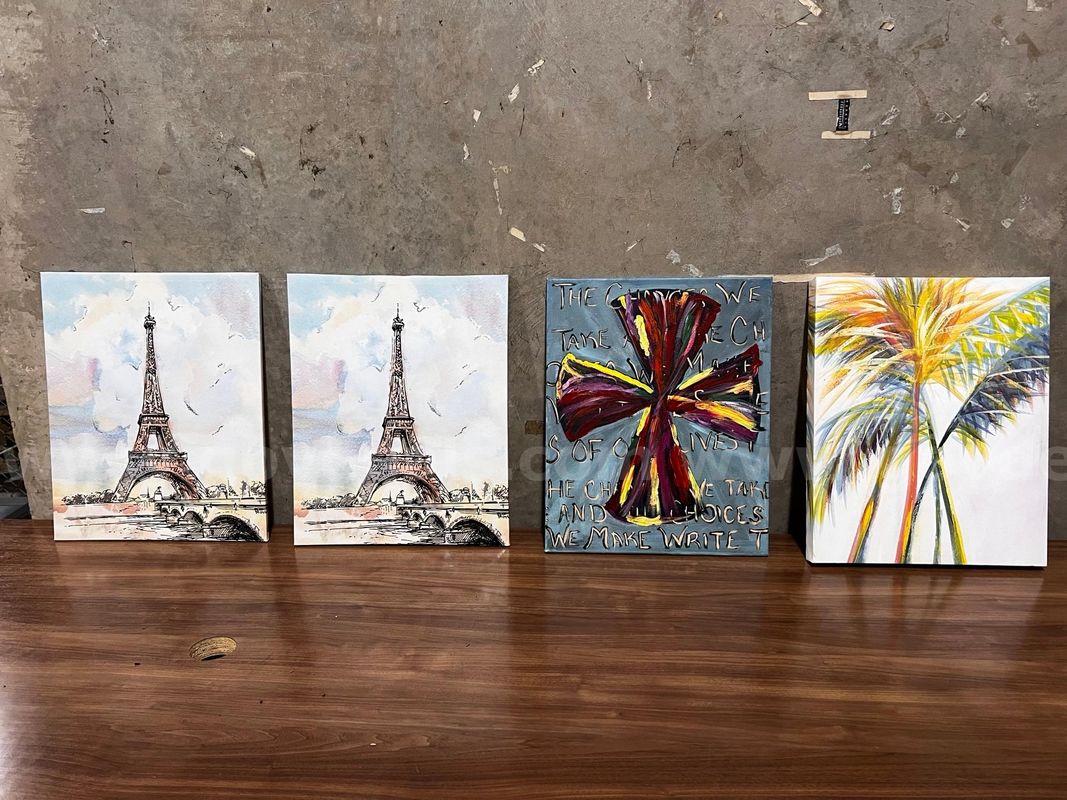 Lot of 4 Small Canvas Paintings (20" X 16")