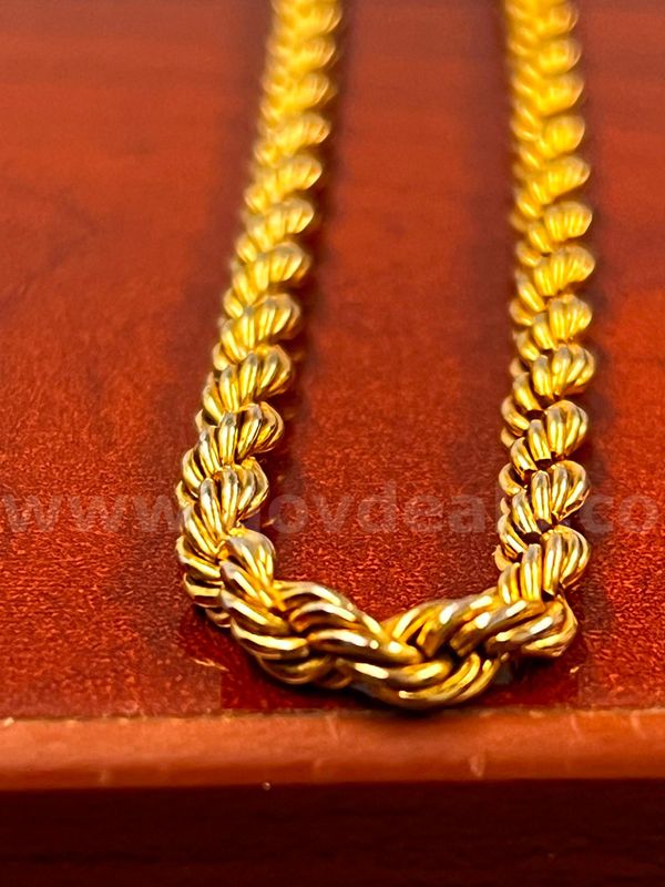 Gold Layered Rope Chain (Stamped 24KGL)