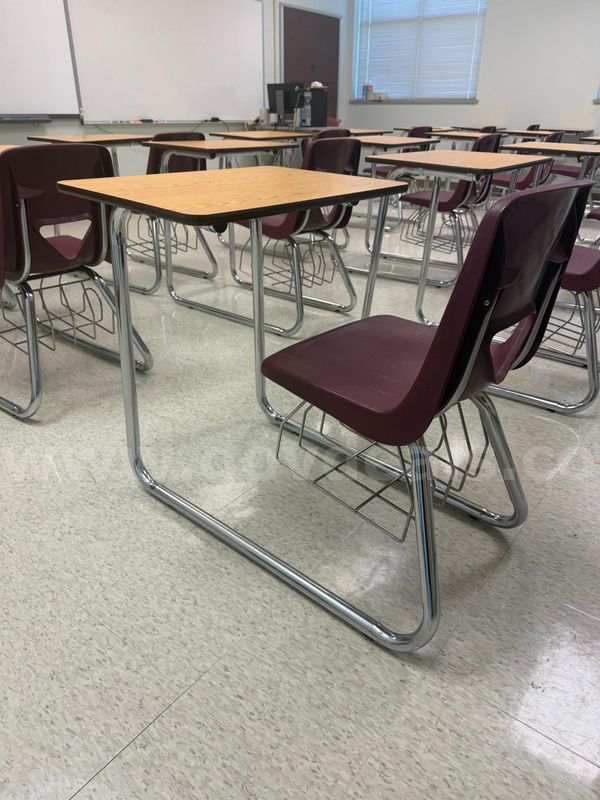 Large lot of All In One Student Desks and Chairs