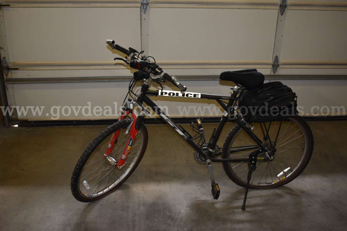 Police Bicycle with Saddle Bag and Lights