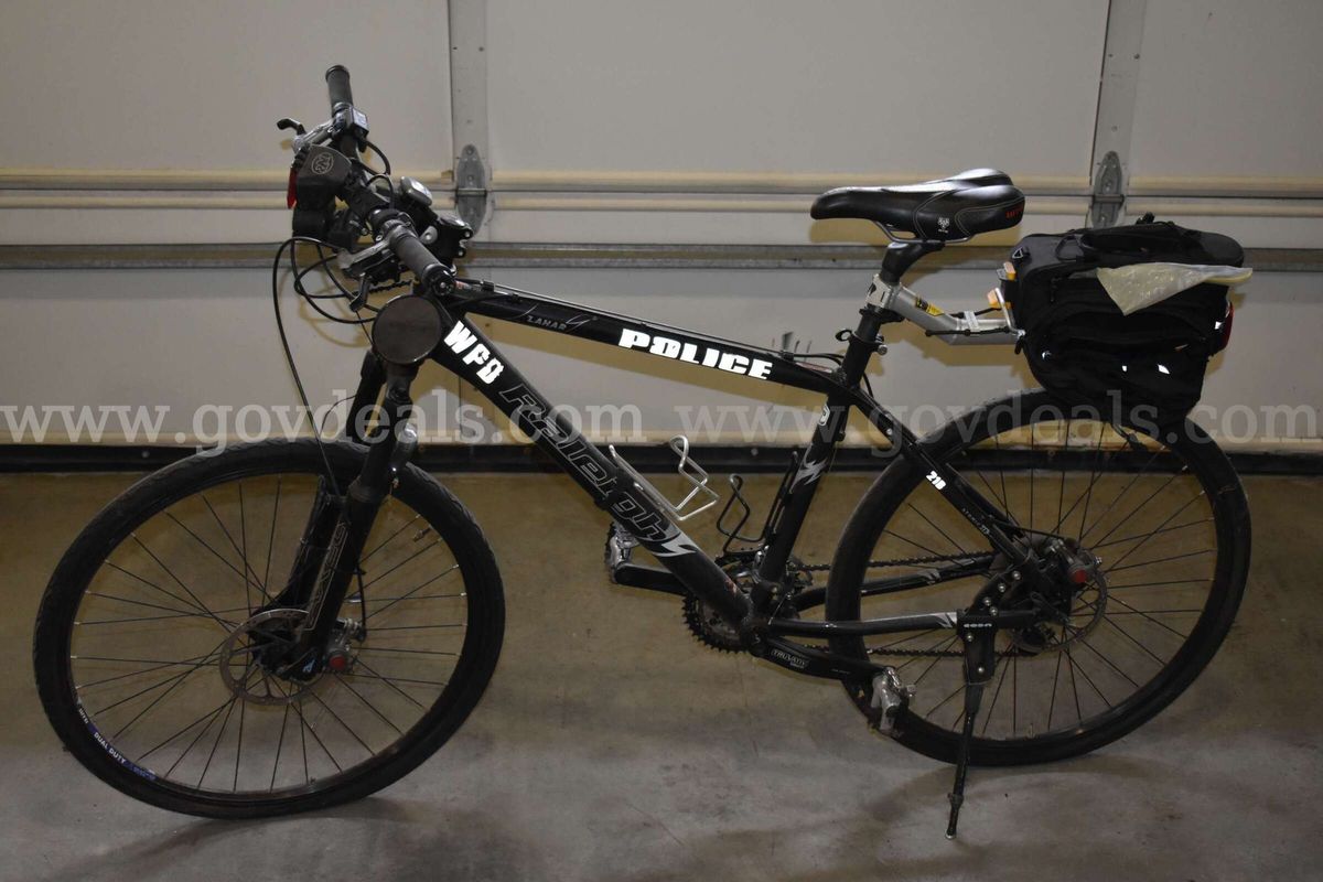 Police Bicycle with Saddle Bag and Lights