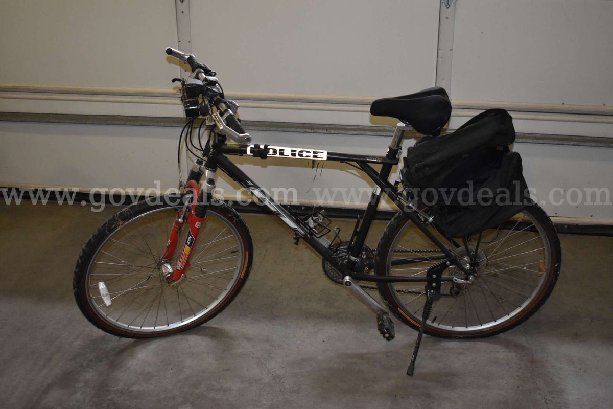 Police Bicycle with Saddle Bag and Lights