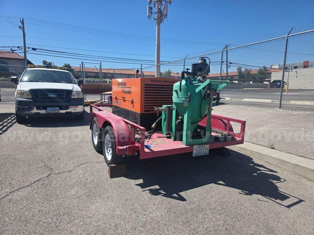 Lot:Trailer Dual Axel, 10 x 6 foot, 3500LBS/Palletek Portable Series 21 GALLON/ DUSTLESS BLASTER (UNTESTED)