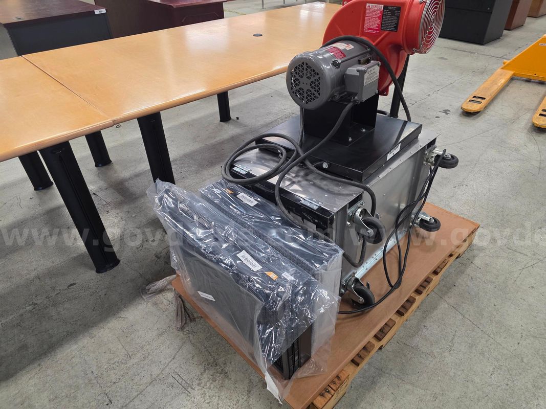 LOT: Allegro Axial Blower, HEPA-AIRE H1000V Industrial Air Scrubber, Captair by erlab MF 3 BE Filters • UNTESTED