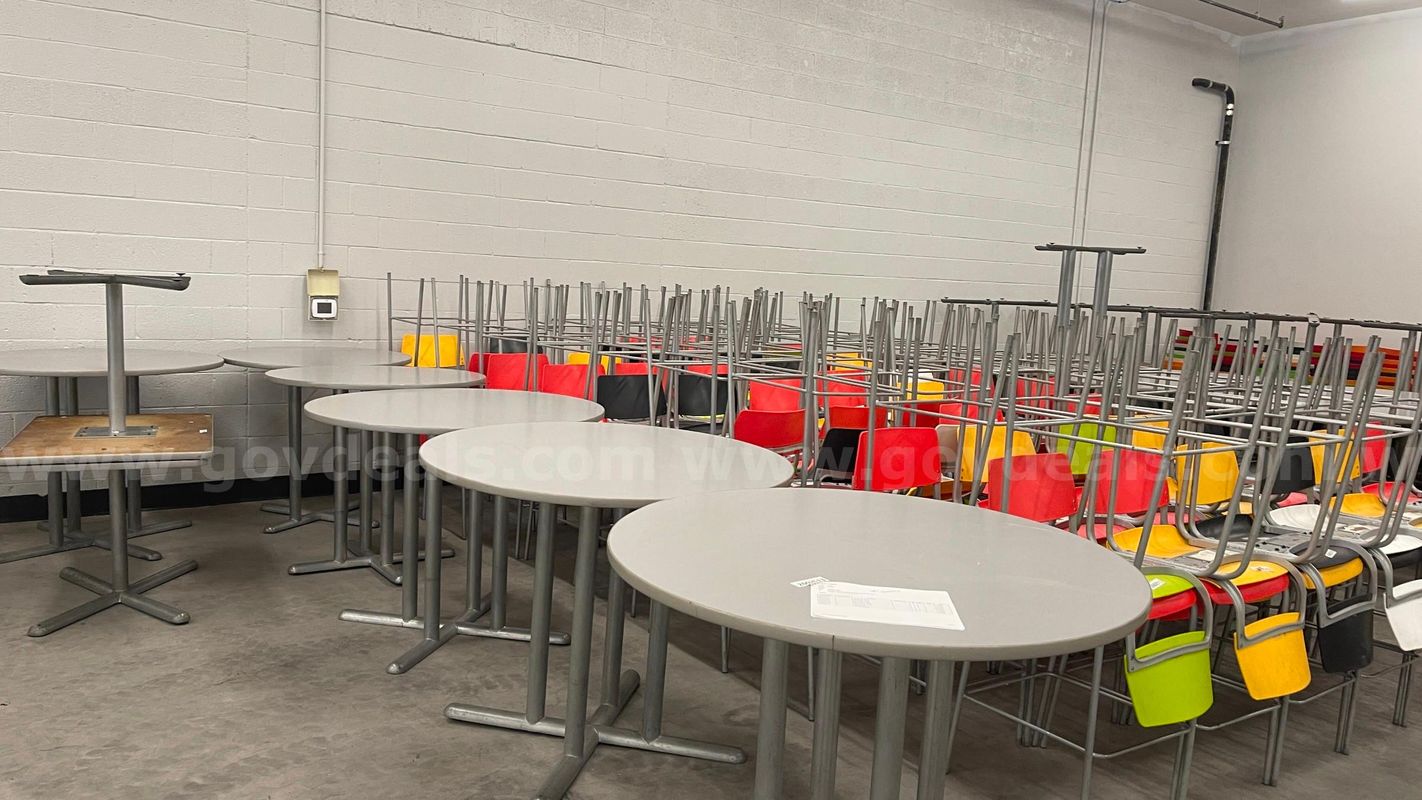 Lot: Approx: (66) Tables and (294) Chairs for Dining Hall