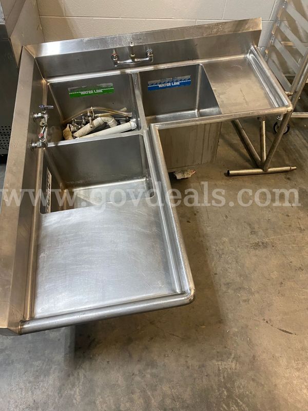 L-shaped Commercial Kitchen Corner Sink