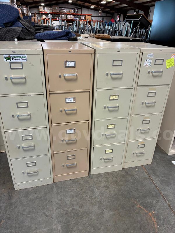 4- Hon 4 drawer vertical file cabinets