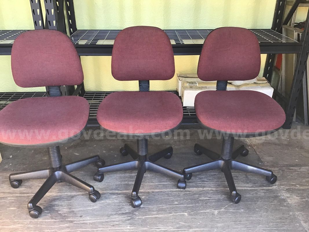 Padded office chairs