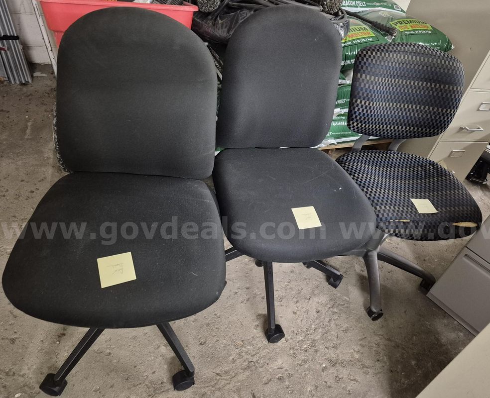 Assorted Office Desk Swivel Chair, Lot of 3