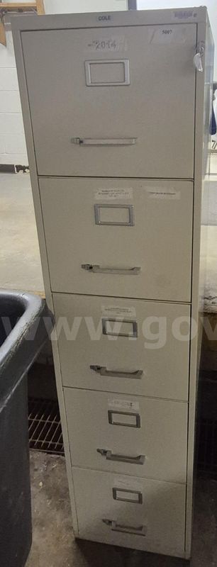 File Cabinet 4 and 5 Drawer Beige lot of 2