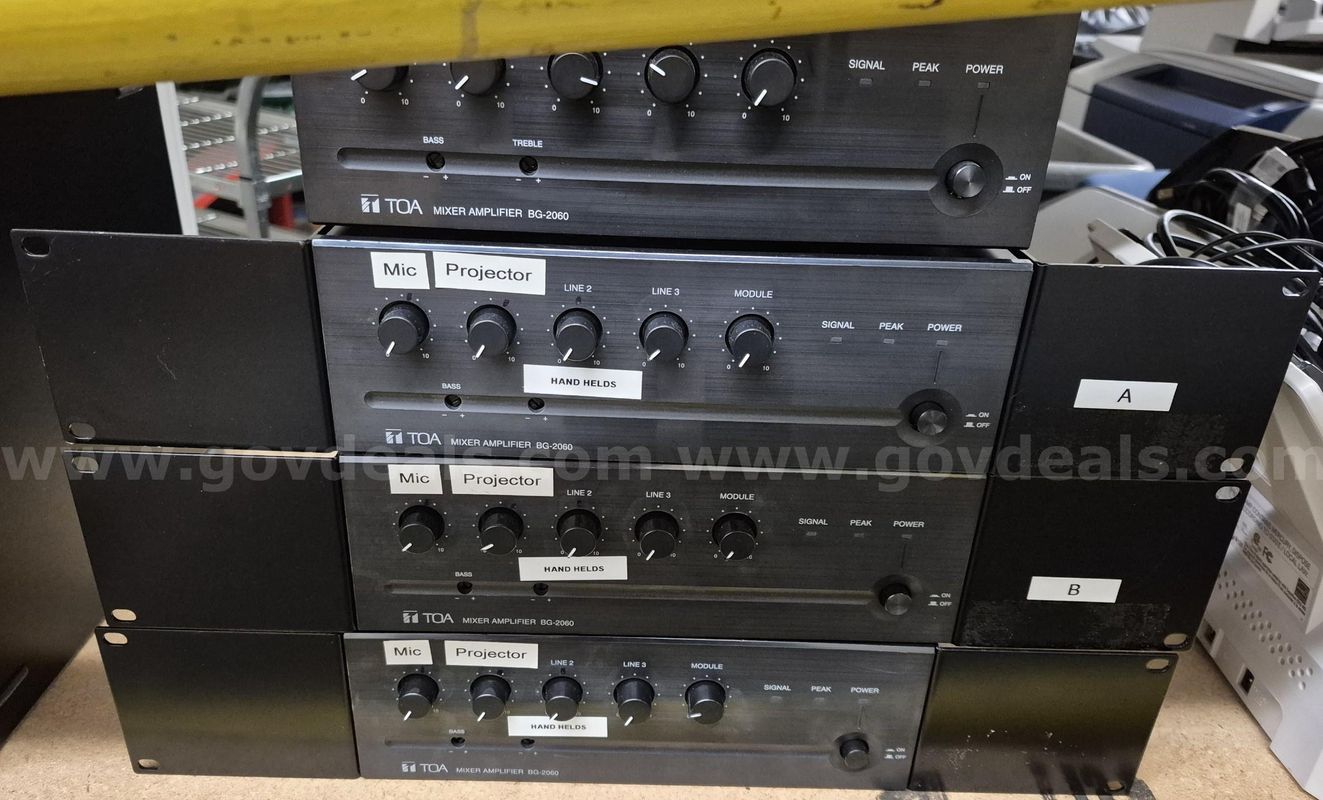 TOA BG-2060 Mixer Amplifier AV Stereo Lot of 4
