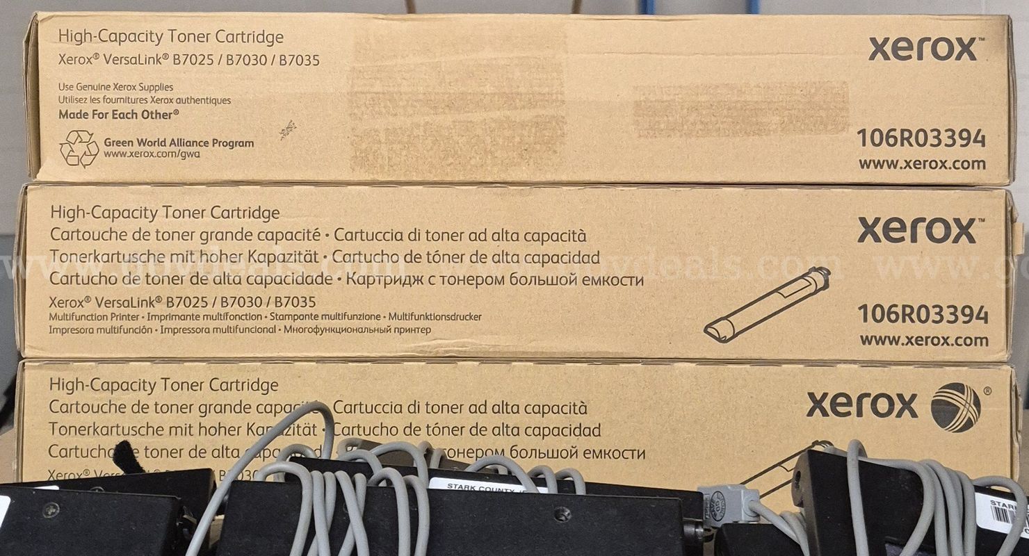 Sealed Xerox Black High-Capacity Toner Cartridge 106R03394 lot of 3